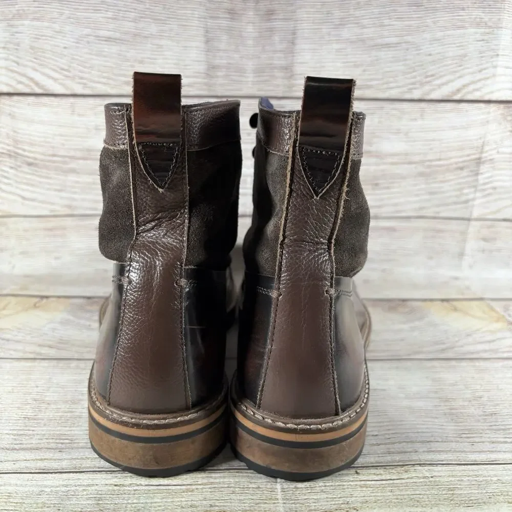 Ben Sherman Rafe Mens Size 7 Boots Leather Lace Up Brown